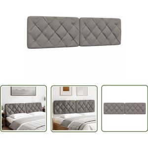 The Living Store Hoofdbordkussen 180 cm stof taupe - Hoofdbordkussen - Beddecoratie - Slaapcomfort - Tapijt Beige - Hoofd Steun