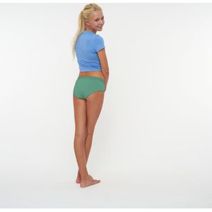 Moodies menstruatie ondergoed (meiden) - Bamboe Hipster - heavy kruisje - groen - maat XXS (140/146) - period underwear