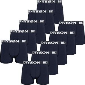 Boxershort Heren - Benyson - 10 Pack - Zwart - Maat M | Katoen | Ondergoed Heren | Onderbroeken Heren |