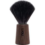 Nom scheerkwast Theo black fibre donker hout