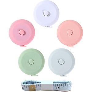 5 stuks set telescopische meetlinten, 60 inch (1,5 meter) meetlinten met dubbelzijdige flexibele linialen, geschikt voor lichaamsmetingen, textiel, naaien, afslanken (verpakt in 5 kleuren).