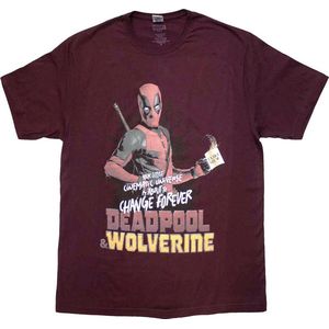 Marvel Deadpool - Deadpool & Wolverine Change Universe Heren T-shirt - L - Rood
