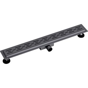 Douchegoot met Rooster - Leoni Trun - 100cm - Vloerflens - RVS - Gunmetal Grijs