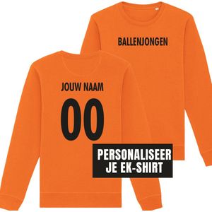 Sweater oranje L - Gepersonaliseerd - Ballenjongen - soBAD. | EK 2024 | Unisex | Sweater dames | Sweater heren | Voetbal