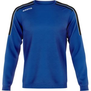 Masita | Striker Sweater Heren & Dames - Ronde hals - Duurzaam Materiaal - ROYAL BLUE/BLAC - XXL
