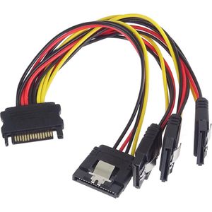 Voeding Splitter voor 4x SATA Harde Schijven en SSD