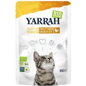 14x Yarrah Bio Kattenvoer Kip 85 gr