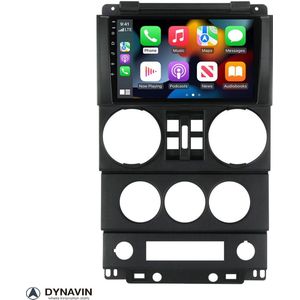 Dynavin Navigatie Jeep Wrangler 2008-2011 - Android 13 - Touchscreen - USB - CarPlay