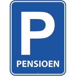 Pensioen deurbord - Feestartikelen versiering decoratieborden