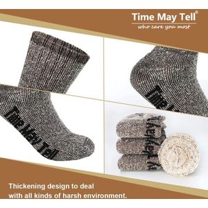 Heren Merino Wollen Wandelsokken - Perfect voor Trekking en Outdoor Activiteiten