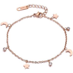 Cilla Jewels Dames Armband Moon and Stars met Zirkonia Rose