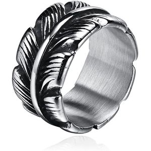 Mendes Jewelry Ring voor Mannen - Veer Zilver-18mm