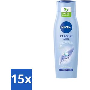 Nivea - Classic Mild Care Shampoo - Voor Extra Glans - 250 ml - Bulkverpakking - 15 stuks