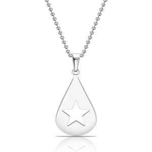 Grijs Y2K massief roestvrij stalen gitaarketting met hanger ""Found Heaven