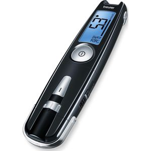 Beurer GL 50 Deep Black mmol/l Bloedsuikermeter - Bloedglucosemeter - Geïntegreerde prikhulp - Incl. 10 teststrips, 5 lancetten, batterijen en etui - USB - App beurer HealthManager - 5 Jaar garantie