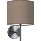 Home Sweet Home wandlamp Bling - wandlamp Mati inclusief lampenkap - lampenkap 20/20/17cm - geschikt voor E27 LED lamp - taupe