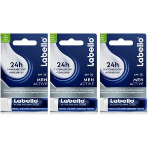 Labello Stick For Men - 3 x 4.8 Gram - SPF 15