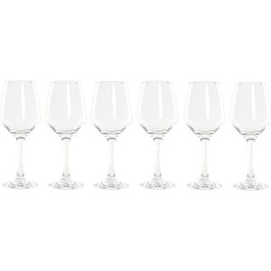 18x Stuks witte wijn glazen 320 ml van glas - Wijnglazen - Keuken/servies basics