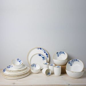 Heinen Delfts Blauw | Blauw Bloesem serviessets | 5-delig | 4 pers.