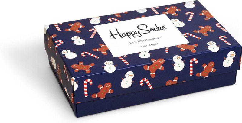 Happy Socks - Gingerbread Gift Box - Sokken - Cadeauverpakking - 3 Paar