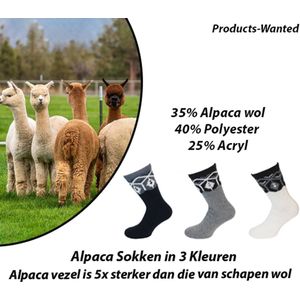 Boru - Alpaca Wollen Sokken - 6 Paar - 35% Alpaca - 3 Kleuren - Ideaal voor Koudere Maanden