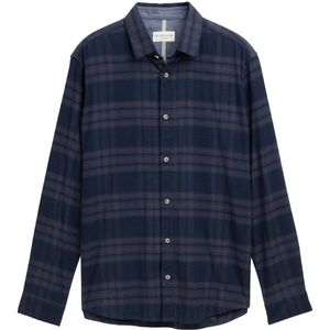 TOM TAILOR - Overhemd - Navy - Katoen - Geruit - Lange Mouw