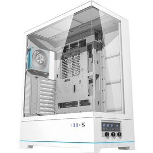 Darkflash - DY451L PRO - Computerkast - Wit - Materiaal: Glas en Staal