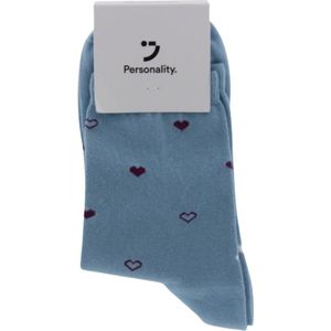 Personality. Socks | Hartjes lichtblauw | Damessokken | Maat 36-40 | Moederdag | Liefde | Spread the love | Vriendschap | Summer vibes