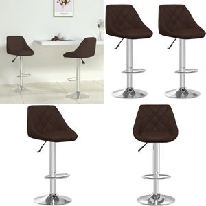 vidaXL Barstoelen 2 st kunstleer bruin - Barkruk - Barkrukken - Barkrukje - Barkrukjes