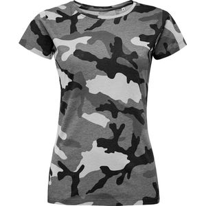 SOLS Dames/dames Camo T-Shirt met korte mouwen (Grijze Camo)