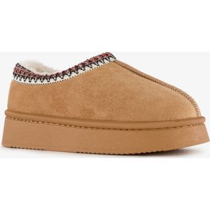 Thu!s lage kinder pantoffels cognac - Maat 28/29 - Sloffen