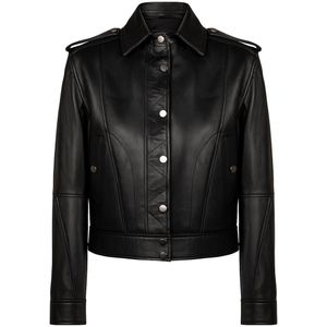 Felix Hardy - Korte Leren Jas - Zwart - Dames