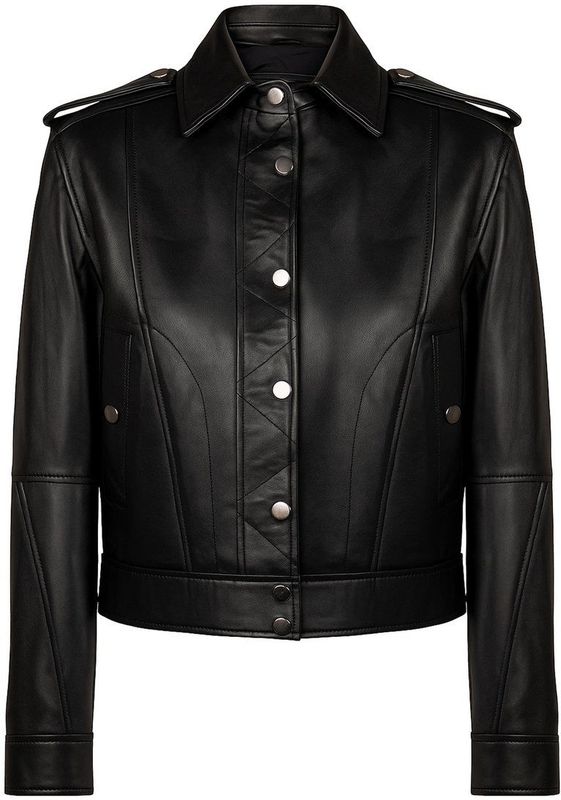 Felix Hardy - Korte Leren Jas - Zwart - Dames