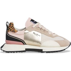 Pepe Jeans - Archer Wilder - Leren Sneakers - Beige