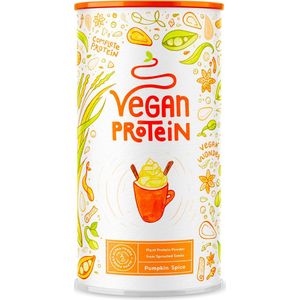 Alpha Foods Vegan Proteine poeder - Eiwitpoeder goed als maaltijd of ontbijtshake, Plantaardige Proteine Shake van zonnebloempitten, lijnzaad, amaranth, pompoenzaad, erwten en gekiemde rijst, 600g voor 40 shakes, met Pumpkin Spice smaak nieuw recept