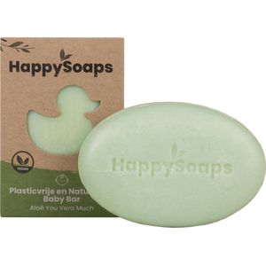 The Happy Soaps - Baby shampoo en body wash bar -Aloe Vera - kinderzeep - prikt niet - duurzaam kraam cadeau - vegan - palmolie vrij