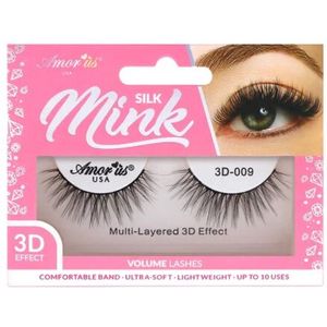 Amor Us Cosmetics - 3D - Silk Mink - VOLUME - Lashes - 3D.009 - Nepwimpers - 20mm - 10 g