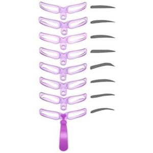 Azomor® Set van 8 herbruikbare sjablonen voor het stylen van wenkbrauwen