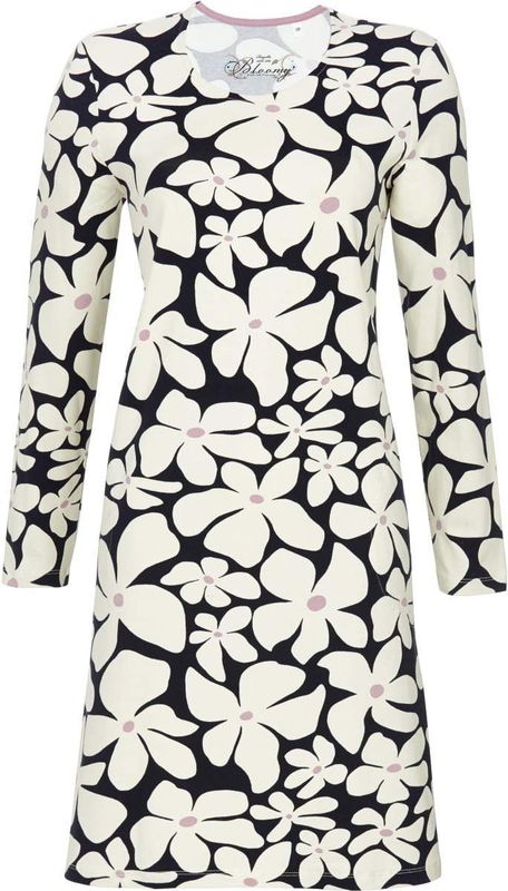 Ringella - Bloomy - Nachthemd - Nachtblauw - Modern Flower 5551001