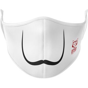 Otso Moustache Mondkapje Wit L-XL