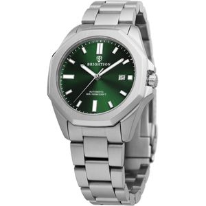 Horloge Heren Automatisch - Heren horloge - Horloges voor mannen - Waterdicht - Saffierglas - 316L roestvrijstaal - Zilver/Groen