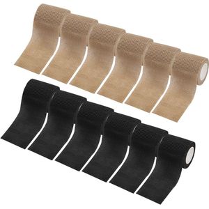 longziming Zelfklevende Cohesieve Tape - 12 Rollen - 5cm×4.5m - Sterke Sporttape Voor Pols, Enkel Verstuikingen & Zwelling - Atletische Bandage - Zelfklevende Sporttape - Fingertape