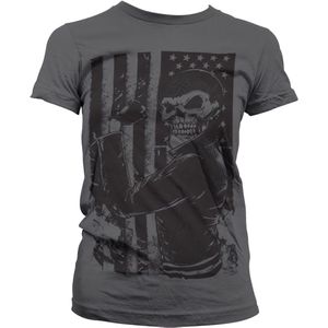 Hybris Damen American Badass Girly Tee SH-5-15410-H22-16 DarkGrey-S