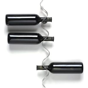 Roestvrijstalen wijnrek Flow  voor 6 flessen | black+blum