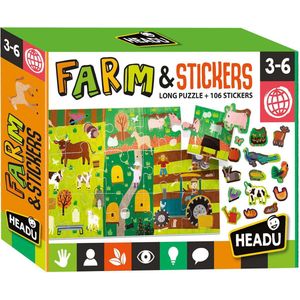 Boerderijpuzzel (45 stukjes) met herbruikbare stickers