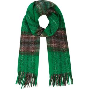 Groene gekleurde Wintersjaal Plaid - Dikke Warme Sjaals - Gekleurde Gestreepte print - Groen