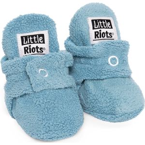 Little Riots - Babyslofjes - Fleece Original - Sky Blue - 0-3 Maanden (9cm) - Schoenmaat 13-15