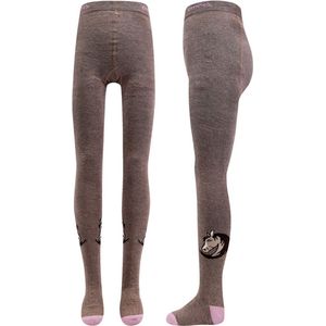 Ewers Maillot Kindermaat - Bruinbeige/Oudroze met Paardenhoofd-98/104