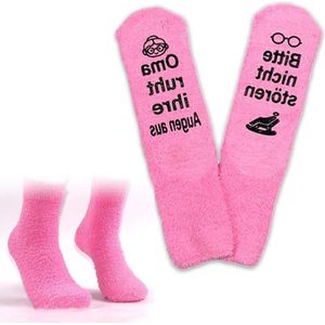Sokken dames winter grappig cadeau vrouwen antislip sokken pensioen roze