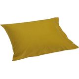 Yumeko kussensloop velvet flanel okergeel 50x60 - Biologisch & ecologisch - 1 stuk